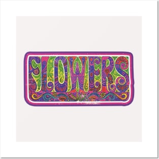 Hippie flowers Posters and Art